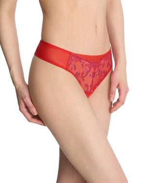 Natori Embellished Thong - Pink