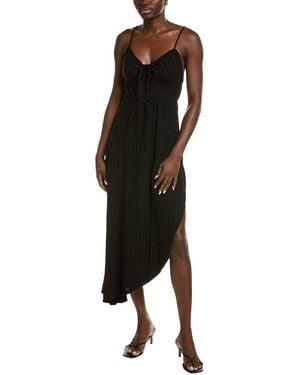 Chaser Brand Shirley Linen-Blend Slip Dress - Black