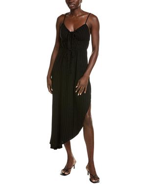 Chaser Brand Shirley Linen-Blend Slip Dress - Black