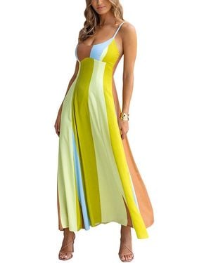 DELI S Printed Maxi Dress - Yellow