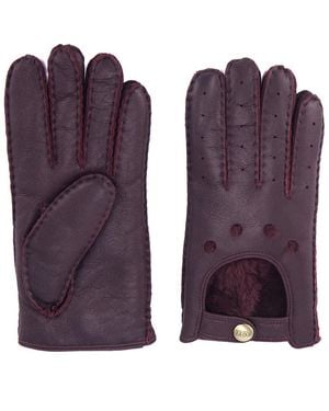Australia Luxe Sheepskin Moto Gloves - Purple