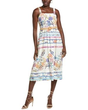 Maison Tara Stone Midi Dress - White