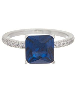 Juvell 18K Plated Topaz Cz Ring - Blue