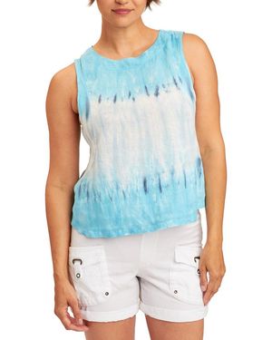 XCVI Judith Linen Tank - Blue