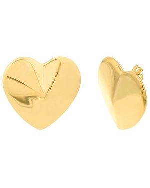 HAWLEY ST 14K Heart Earrings - Metallic
