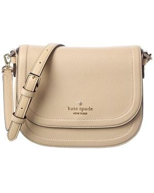 Kate Spade Blake Pebbled Leather Saddle Bag - Natural