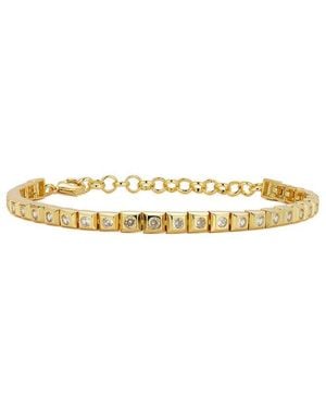 Glaze Jewelry Plated Cz Bracelet - White
