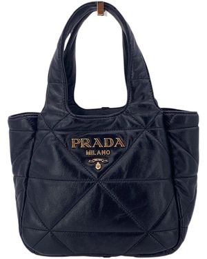 Prada Leather Spectrum Handbag (Authentic Pre-Loved) - Blue