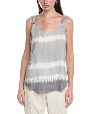 XCVI Linen-Blend Theroux Tank - Grey