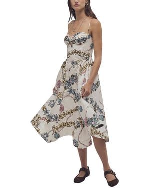 Free People Cherish Printed Midi Dress - White