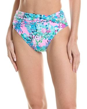 Lilly Pulitzer Yarrow High-waist Bikini Bottom - Blue