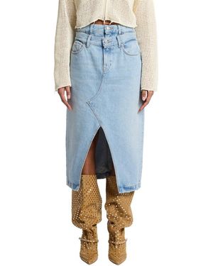 7 For All Mankind Double Waisted Skirt - Blue