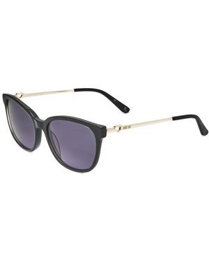 Anna Sui Modified Round Smoke Gradient Sunglasses - Black