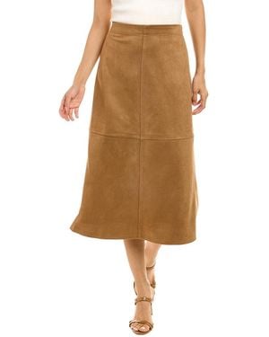 Max Studio Pieced A-Line Skirt - Natural