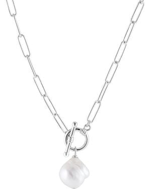 Splendid 13-14Mmmm Pearl Necklace - Metallic