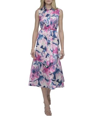 DKNY Midi Shirt Dress - Purple