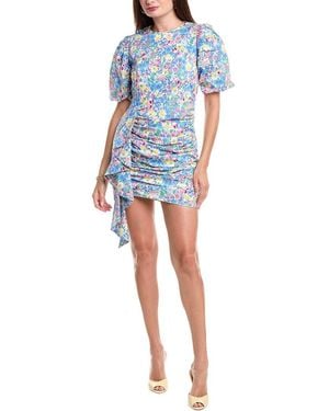 Tahari Linen-Blend Midi Dress - Blue