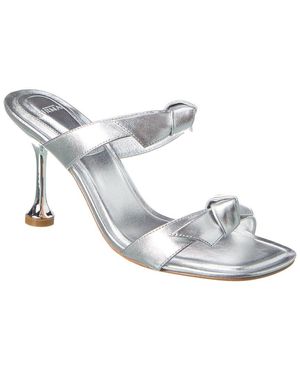 Alexandre Birman Clarita Square 85 Leather Sandal - Metallic