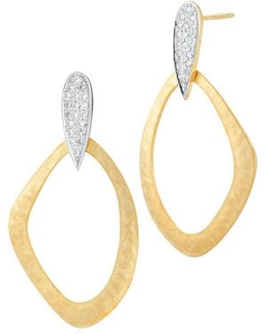 Reiss 14k 0.22 Ct. Tw. Diamond Dangling Earrings - Metallic