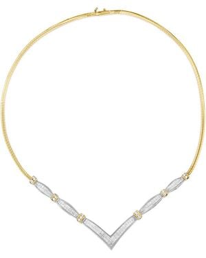 Haus of Brilliance 14K 3.00 Ct. Tw. Diamond Statement Necklace - Natural