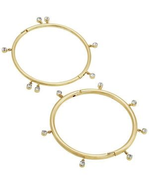 Savvy Cie Plated Cz Bangle Bracelet - Metallic