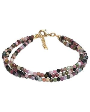 Liv Oliver 18K Plated 39.10 Ct. Tw. Multi Tourmaline Bracelet - Metallic