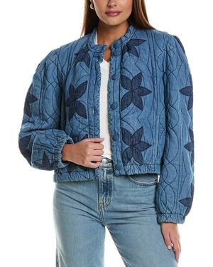 Free People Quinn Quilted Jacket - Blue