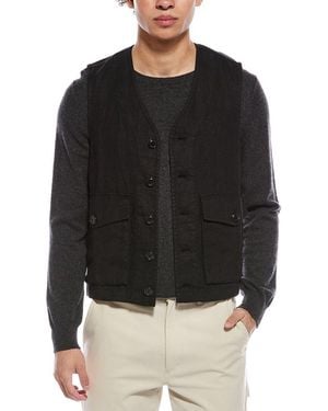 Todd Synder X Champion Linen Utility Vest - Black
