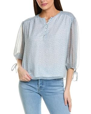 1.STATE Pintuck Blouse - Blue