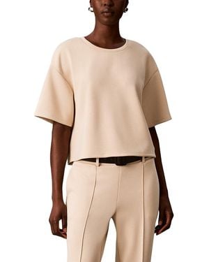 Calvin Klein Soft Scuba Boxy T-Shirt - Natural