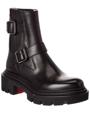 Christian Louboutin Oxybootie University Leather Boot - Black
