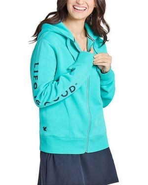 Life Is Good. Good Vibes Fleece Hoodie - Blue