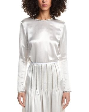 3.1 Phillip Lim Crystal Trim Top - Grey