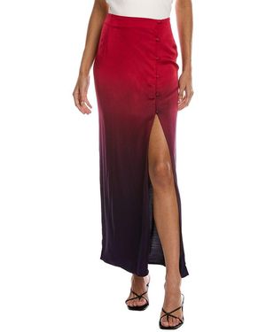 Chaser Brand Silky Midi Skirt - Red
