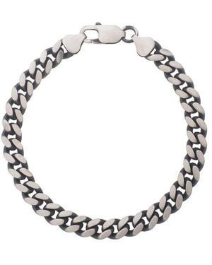 Italian Silver Fancy Chain Bracelet - Metallic