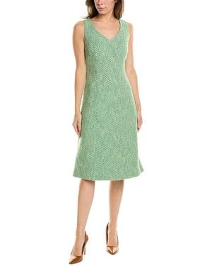 St. John Tweed Wool-blend Dress - Green