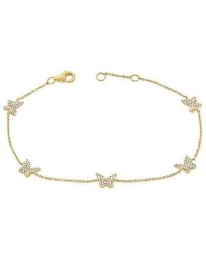 Sabrina Designs 14K 0.34 Ct. Tw. Diamond Butterfly Bracelet - White