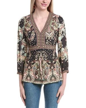 Hale Bob Destiny V-Neck Blouse - Multicolor