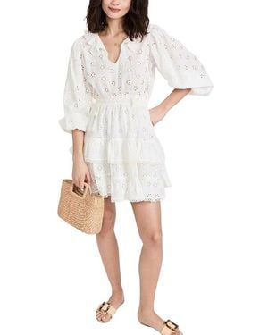 Emma way Solid Mini Dress - White
