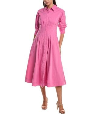 Jonathan Simkhai Jazz Pintuck Midi Dress - Pink