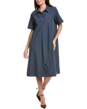 Eileen Fisher Classic Collar Dress - Blue