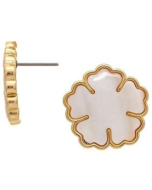 Rivka Friedman 18K Mother Of Pearl Stud Earrings - Metallic
