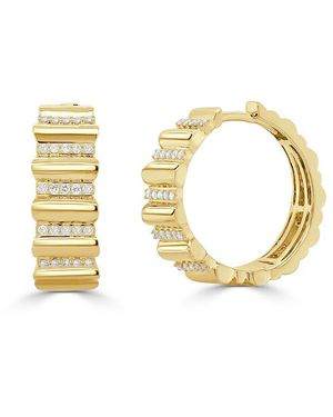 Sabrina Designs 14K 0.27 Ct. Tw. Diamond Hoop Earrings - Metallic