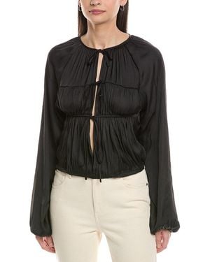 WeWoreWhat Cocoon Tie Top - Black
