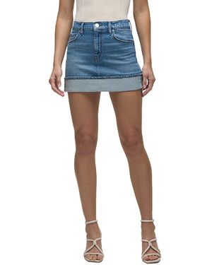 Hudson Jeans Cuff Mini Skirt - Blue