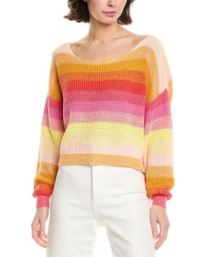 27milesmalibu Off-The-Shoulder Shaker Rib Jumper - Red