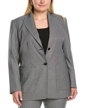 Marina Rinaldi Plus Canberra Wool & Silk-blend Jacket - Gray