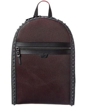 Christian Louboutin Backparis Mesh & Leather Backpack - Brown