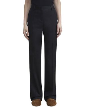 Lafayette 148 New York Gates Wool-Blend Full Leg Pant - Black