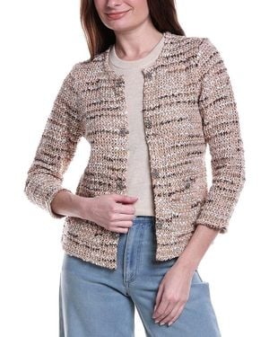 NIC+ZOE Tonal Mix Knit Jacket - Grey